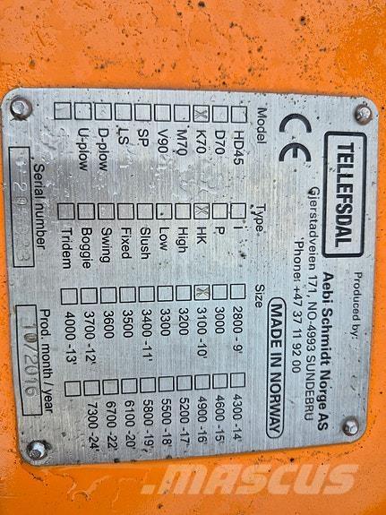 Tellefsdal K 70 Sniježne daske i  plugovi