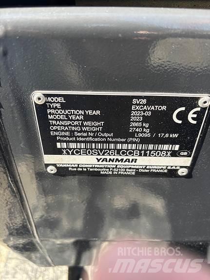 Yanmar SV26 Mini bageri <7t