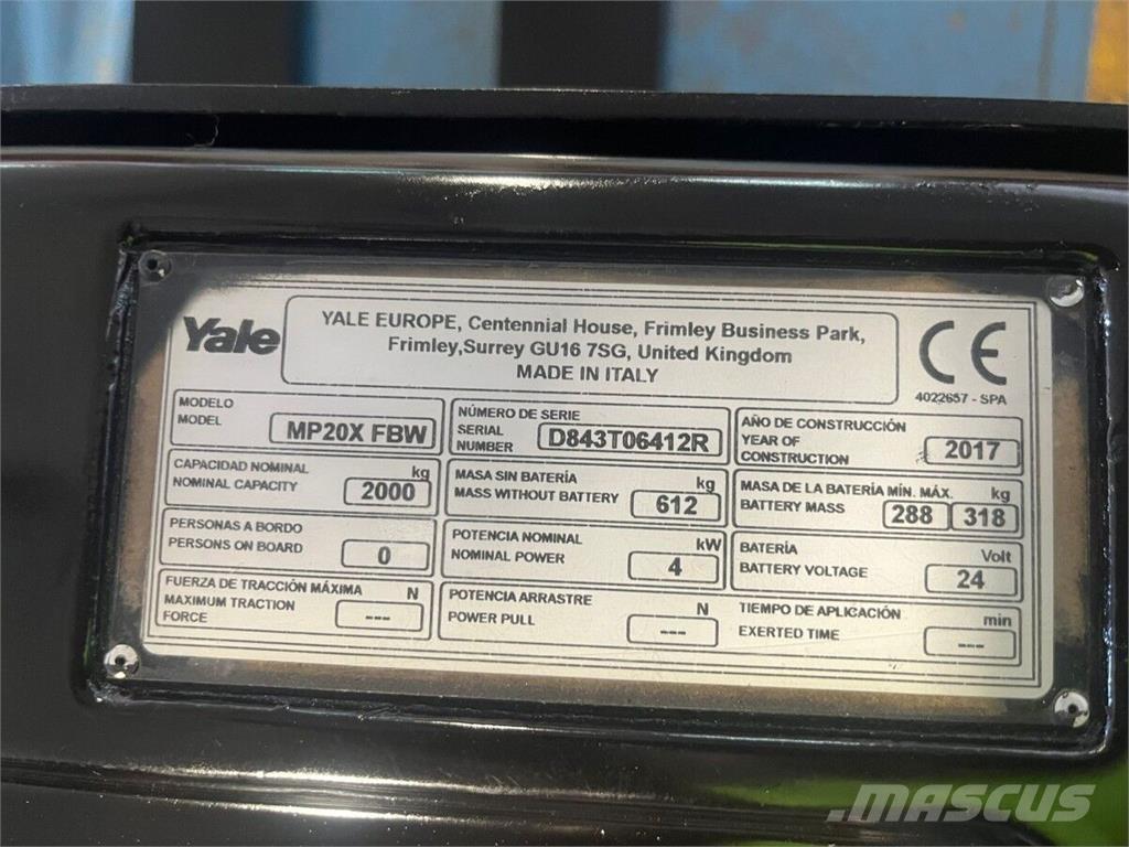Yale MP20X Rukovanje materijalom – ostalo