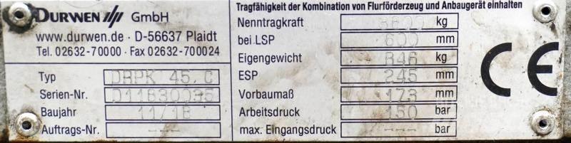 Durwen DRPK45C Rukovanje materijalom – ostalo
