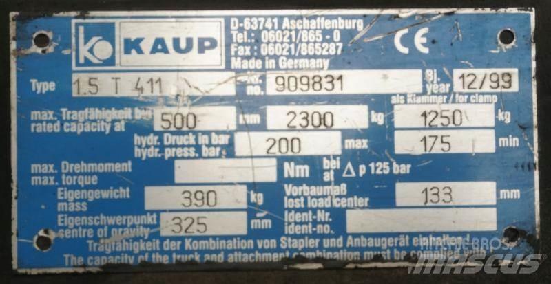 Kaup 1,5T411 Ostali priključci i komponente