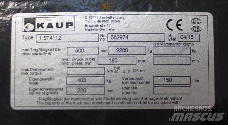 Kaup 1,5T411Z Ostali priključci i komponente