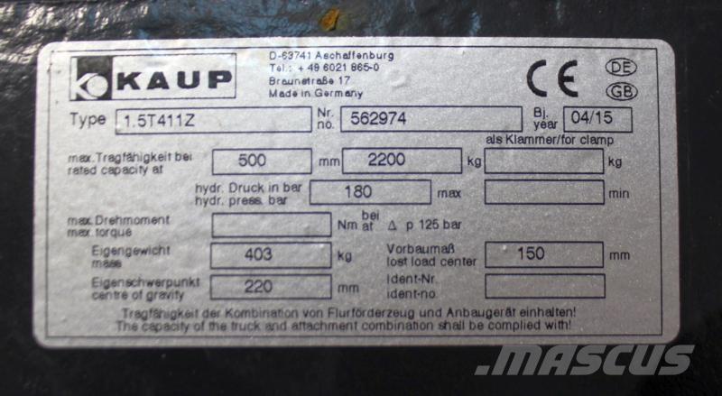 Kaup 1,5T411Z Ostali priključci i komponente