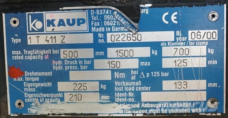 Kaup 1T411Z Ostali priključci i komponente