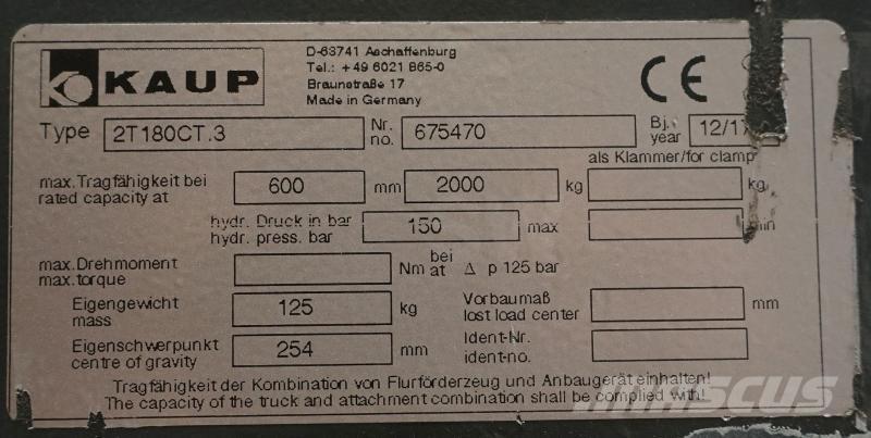 Kaup 2T180CT.3 Viljuške