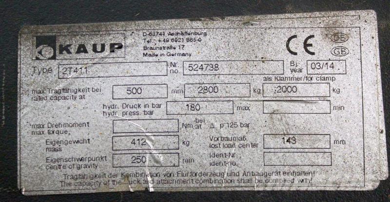 Kaup 2T411 Ostali priključci i komponente