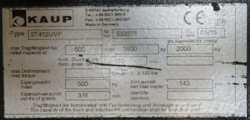 Kaup 2T412UVP Ostali priključci i komponente