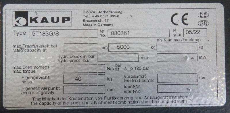 Kaup 5T183G/S Ostali priključci i komponente