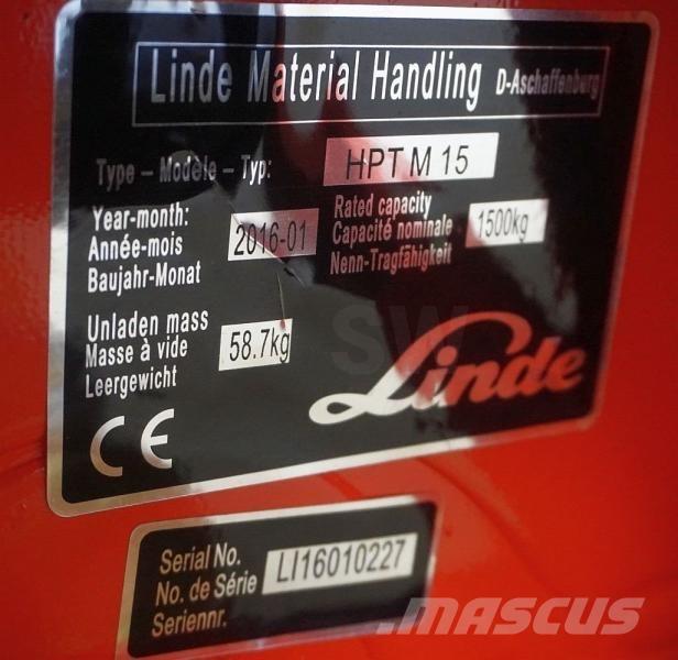 Linde HPT M 15 Ručni paletni viličar