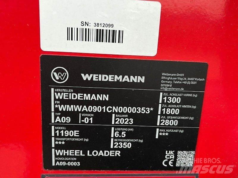 Weidemann 1190E Skid steer mini utovarivači