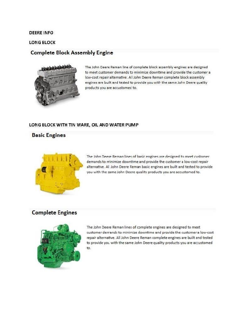 John Deere 5030T Motori