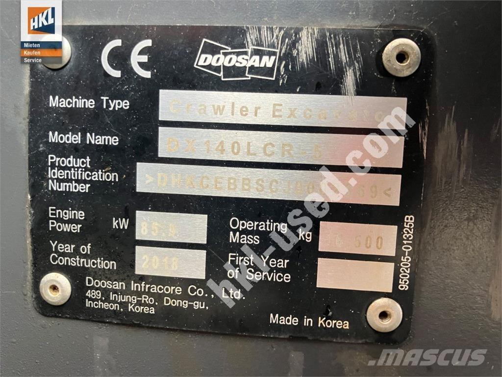 Doosan DX 140 LCR-5 Bageri gusjeničari