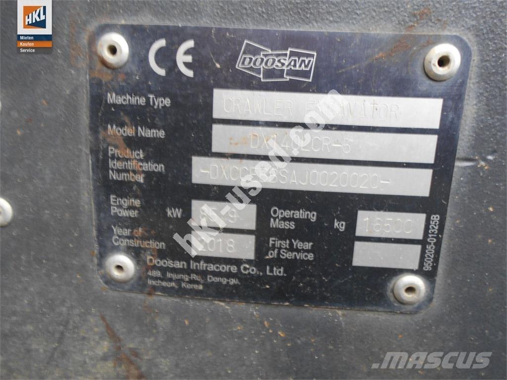Doosan DX 140 LCR-5 Bageri gusjeničari
