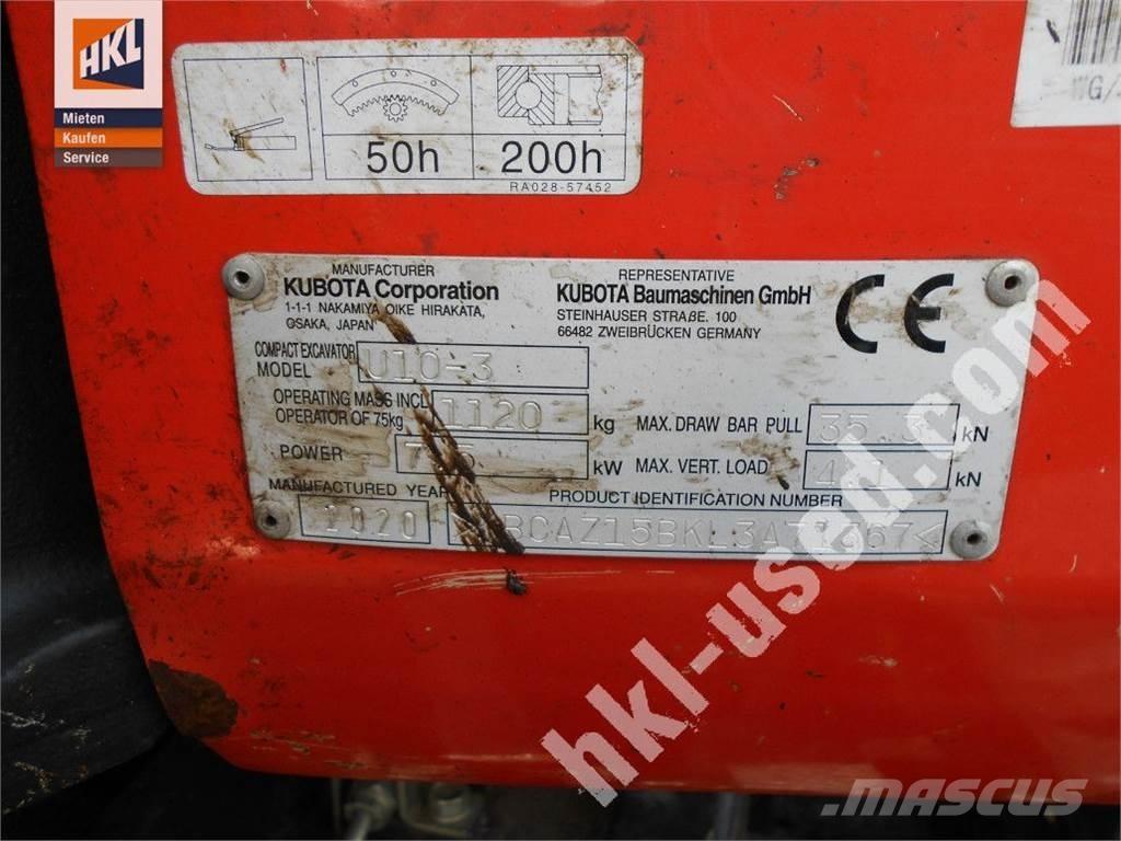 Kubota U 10-3 Mini bageri <7t