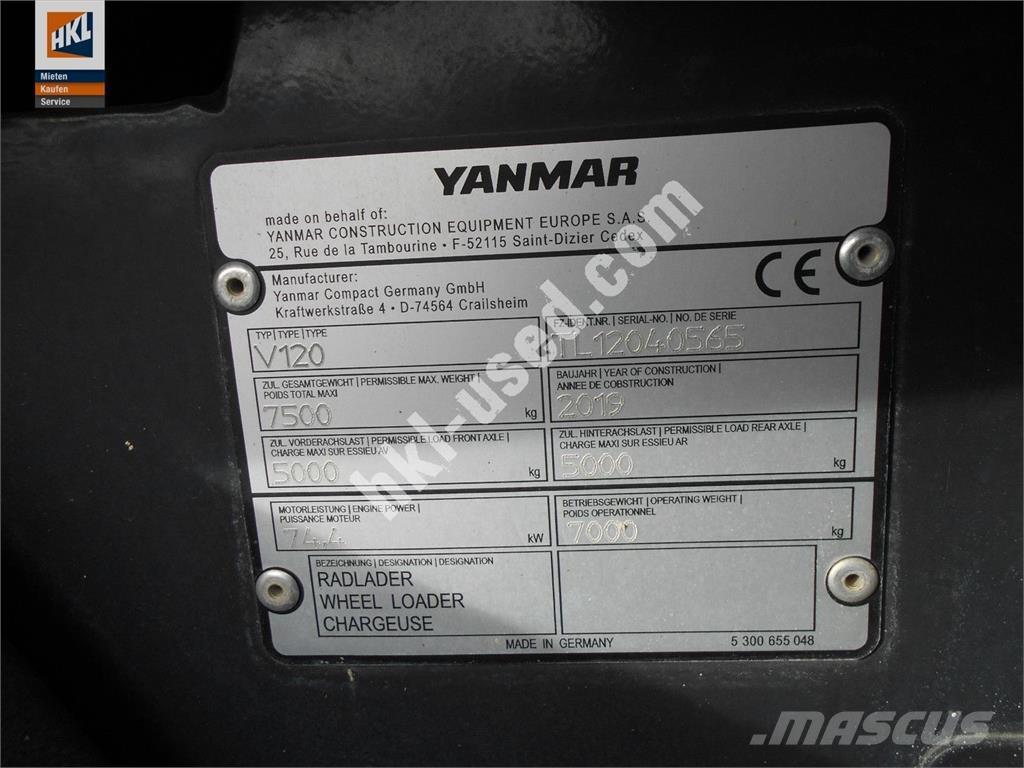 Yanmar V 120 Utovarivači na kotačima
