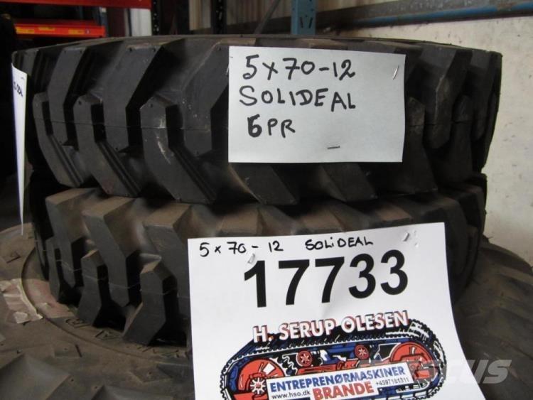  5X70-12 Solideal dæk - 2 stk. Gume, kotači i naplatci