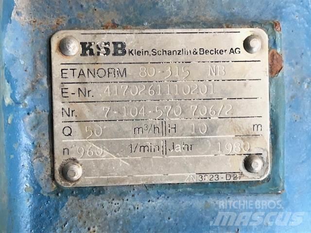 KSB 80 315 NB Pumper - 2 stk. Pumpe za vodu