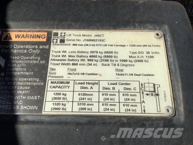 Hyster J40ZT Električni viličari