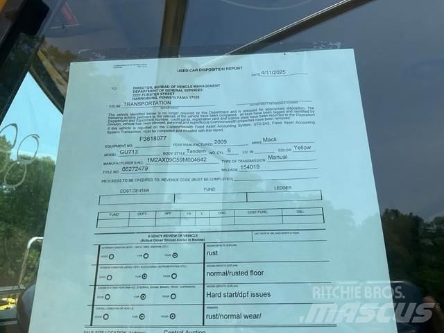 Mack GU713 Sniježne daske i  plugovi