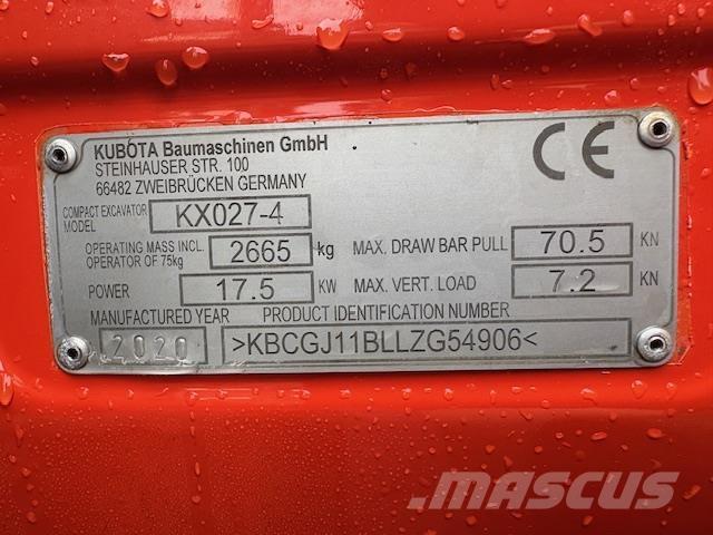 Kubota KX027-4 Midi bageri 7t – 12t