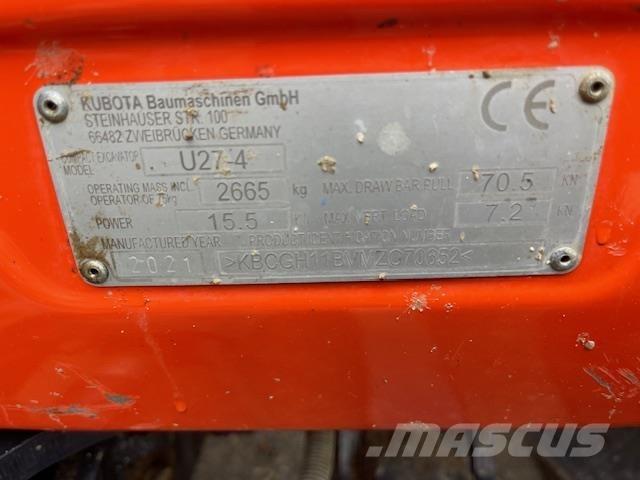 Kubota U27-4 Midi bageri 7t – 12t