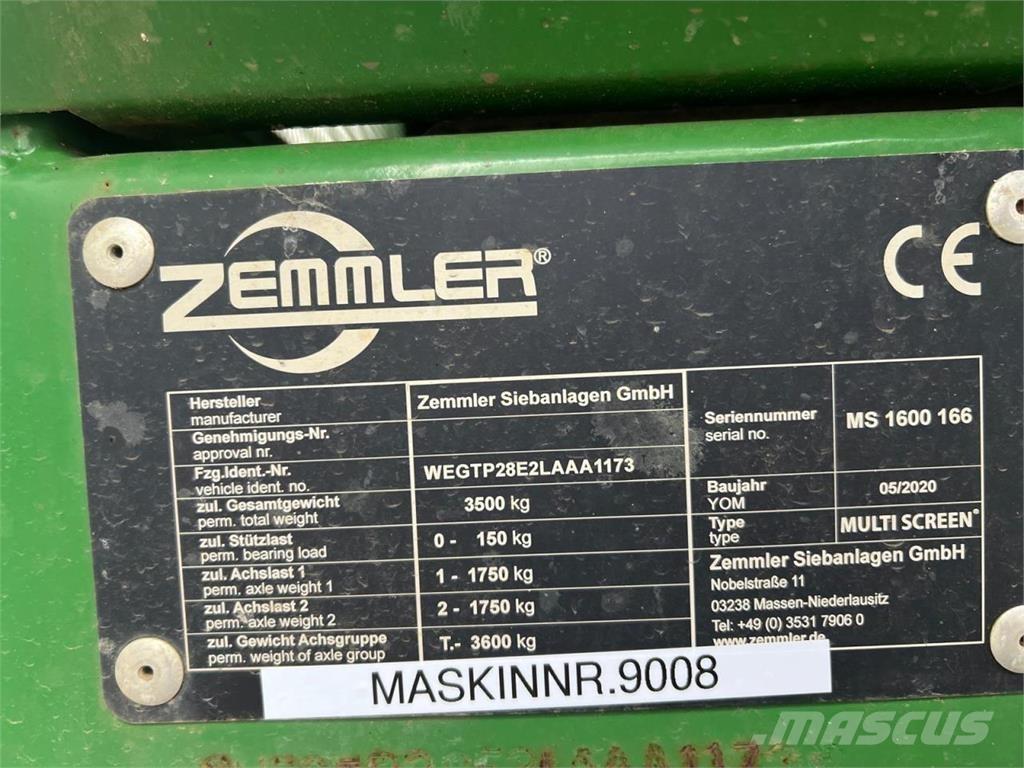 Zemmler MS1600 Oprema za sortiranje otpada