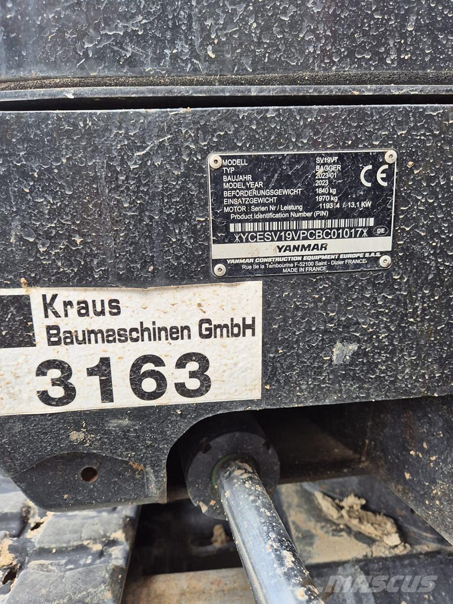 Yanmar SV 19 Mini bageri <7t