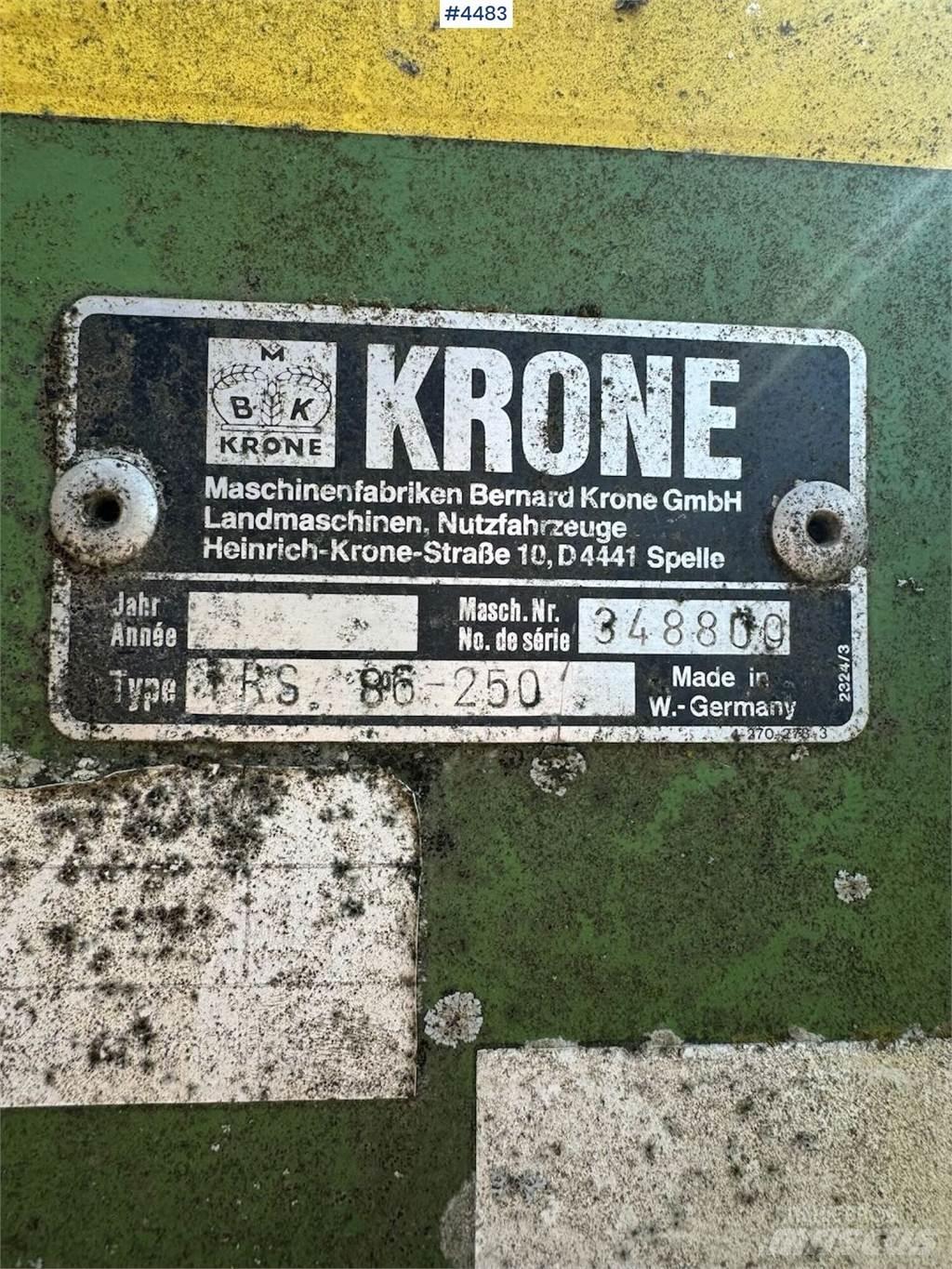Krone TRS 86 Drugi strojevi i priključci za obradu zemlje
