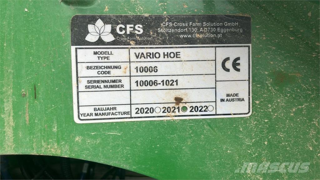  CFS Vario Hoe Ostali stroji i dodatna oprema za sjetvu i sadnju