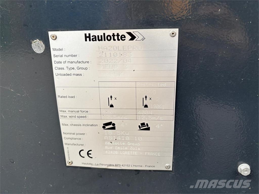 Haulotte HA20LE PRO Zglobne podizne platforme