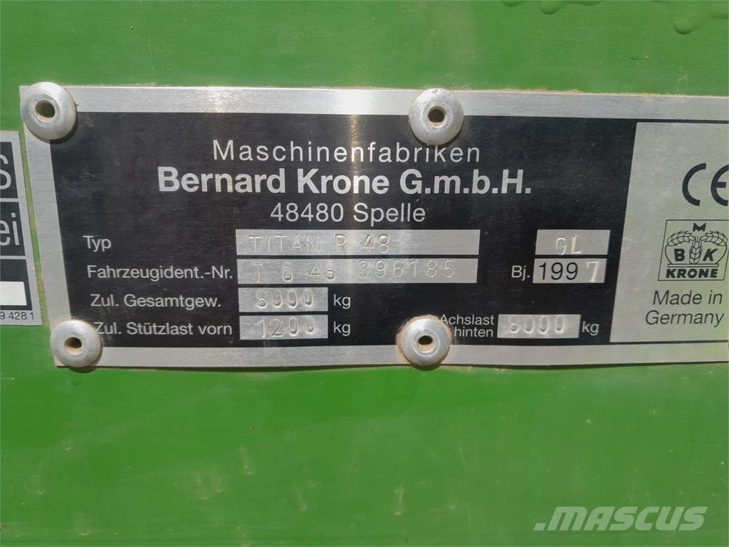 Krone Titan R48 Samoutovarne prikolice
