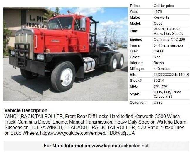 Kenworth C500 Recovery vozila