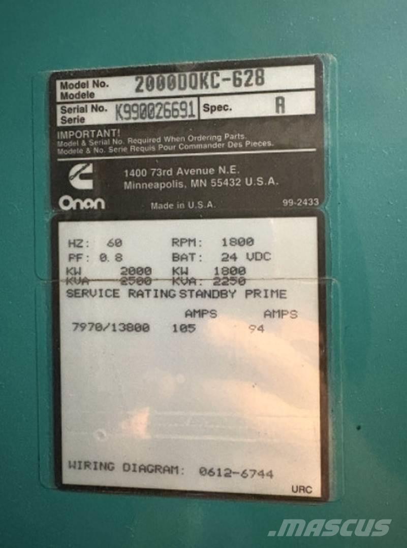 Cummins 2000DQKC-628 Dizel agregati