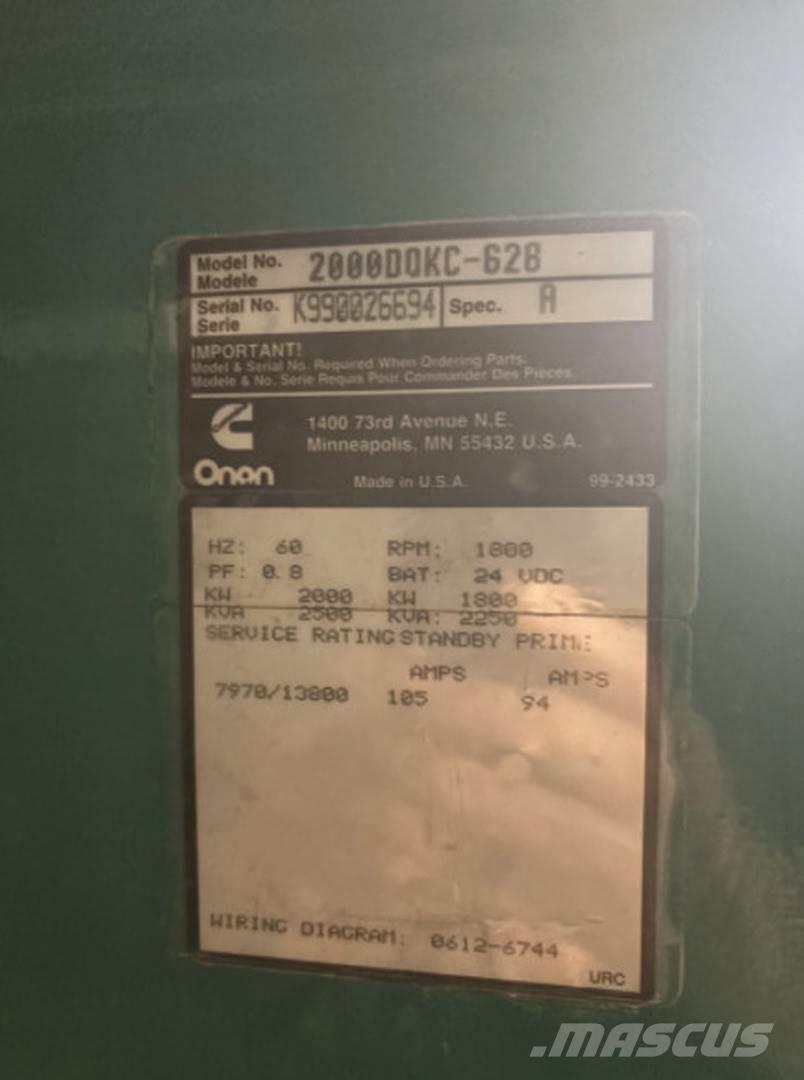 Cummins 2000DQKC-628 Dizel agregati