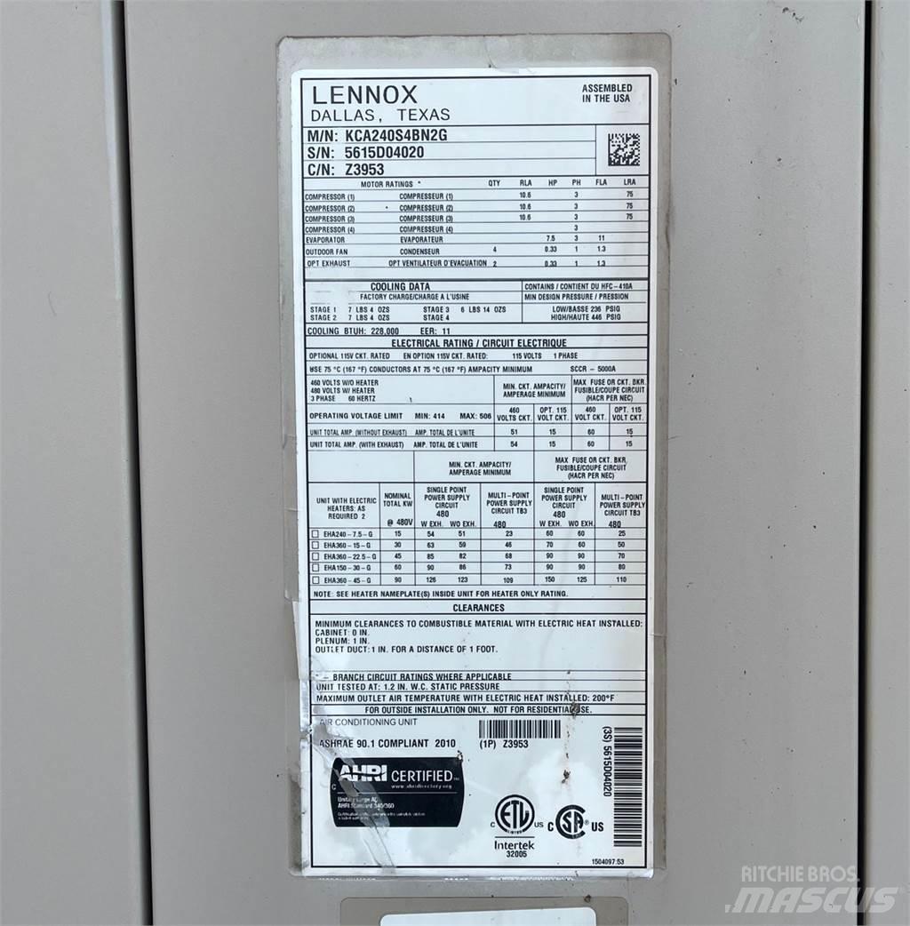  LENNOX KCA240S4BN2G Oprema za grijanje i odmrzavanje
