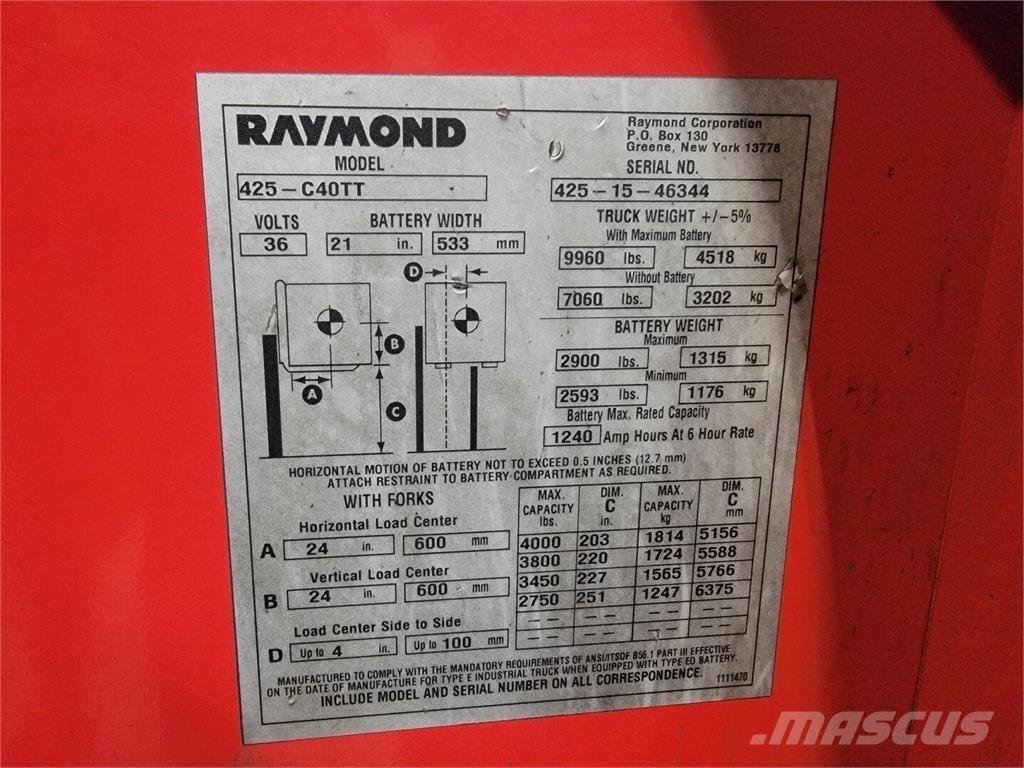 Raymond 425-C40TT Građevinarstvo – ostalo