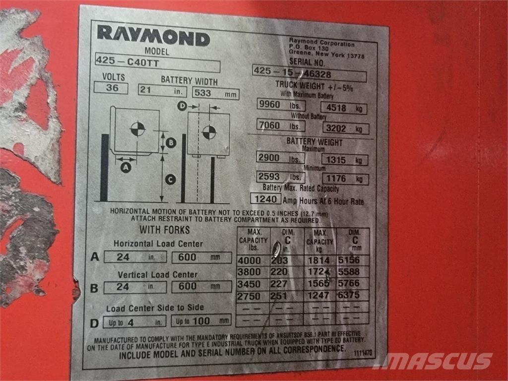 Raymond 425-C40TT Građevinarstvo – ostalo