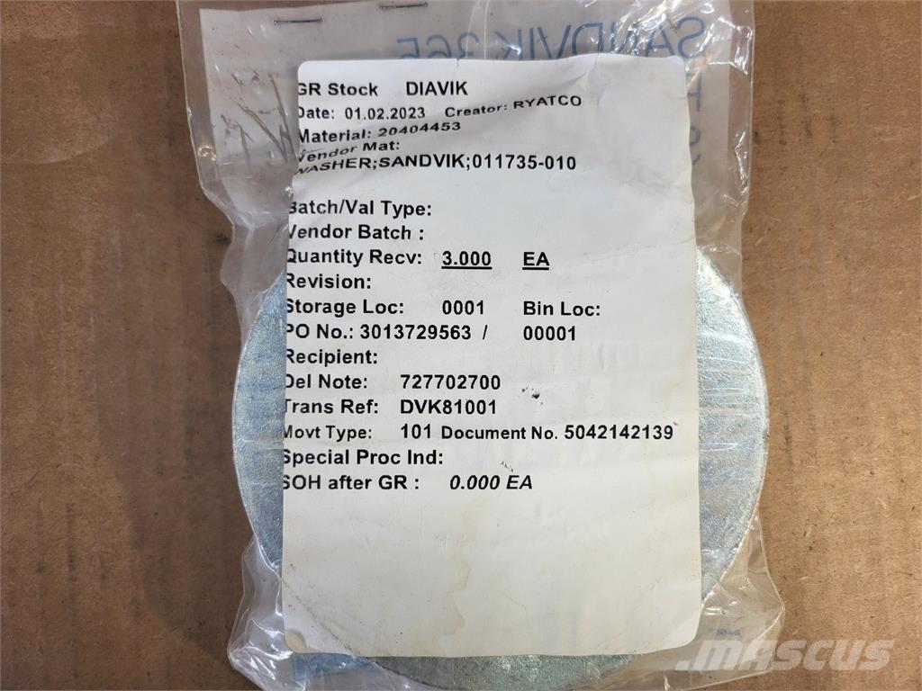 Sandvik 011735-010 Građevinarstvo – ostalo