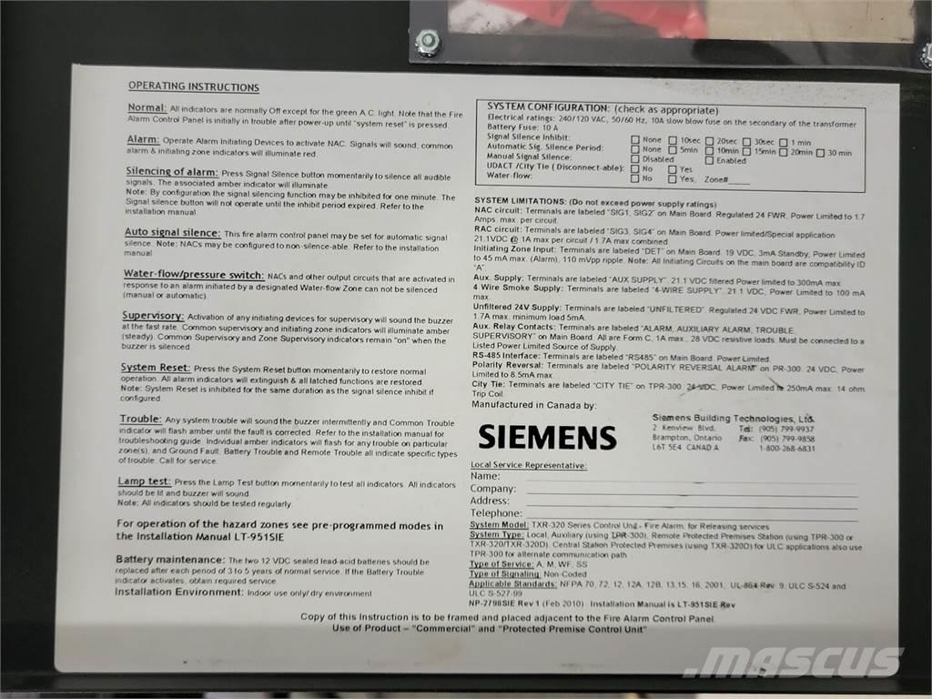 Siemens TXR-320 Građevinarstvo – ostalo