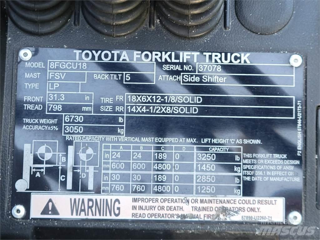 Toyota 8FGCU18 Ostalo