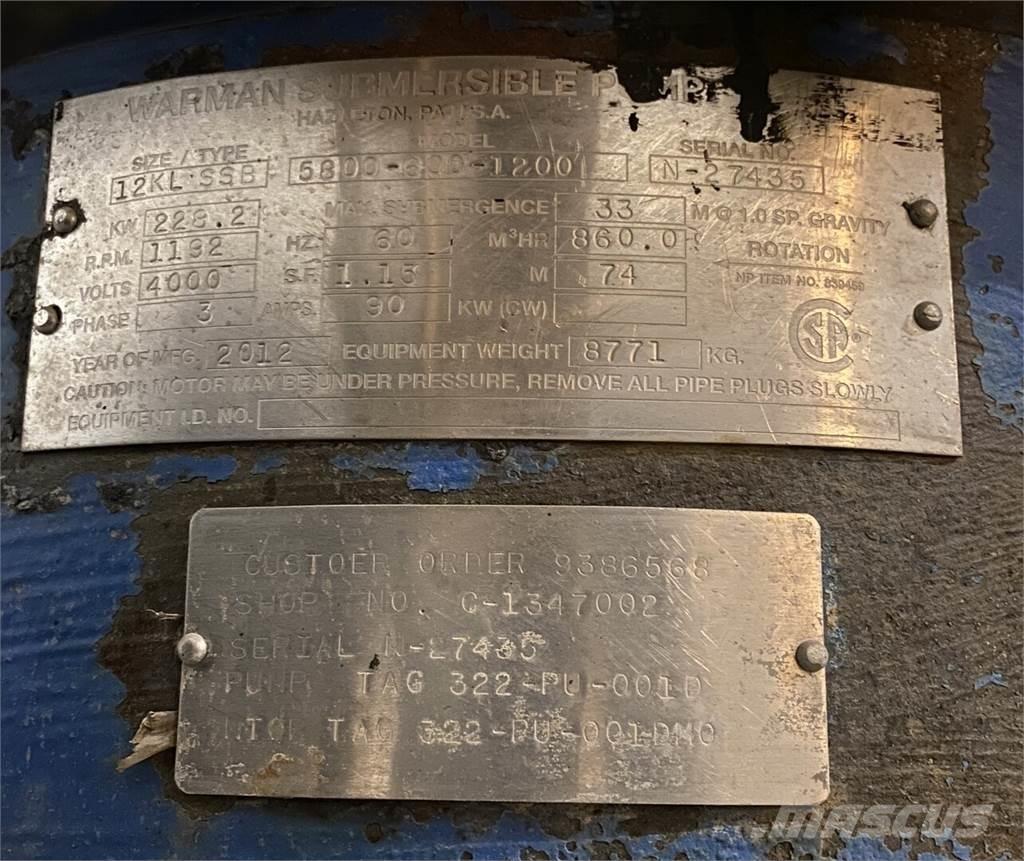 Warman 5800-600-1200 Pumpe za vodu