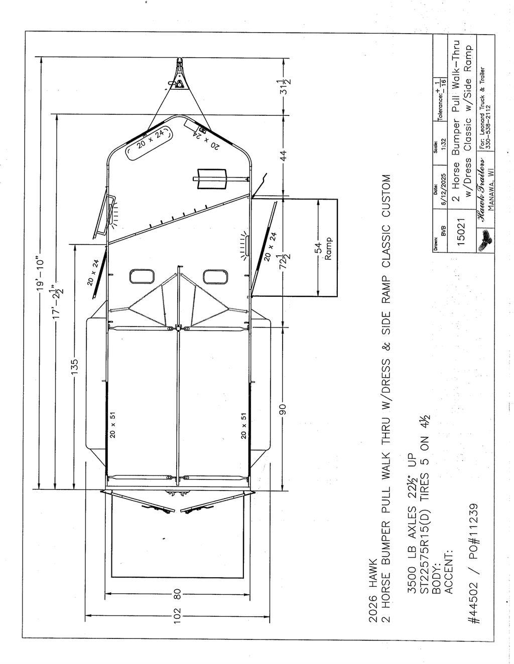 Hawk 133C Prikolice za prijevoz stoke