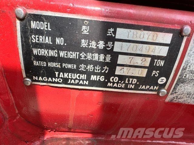 Takeuchi TB070 Mini bageri <7t