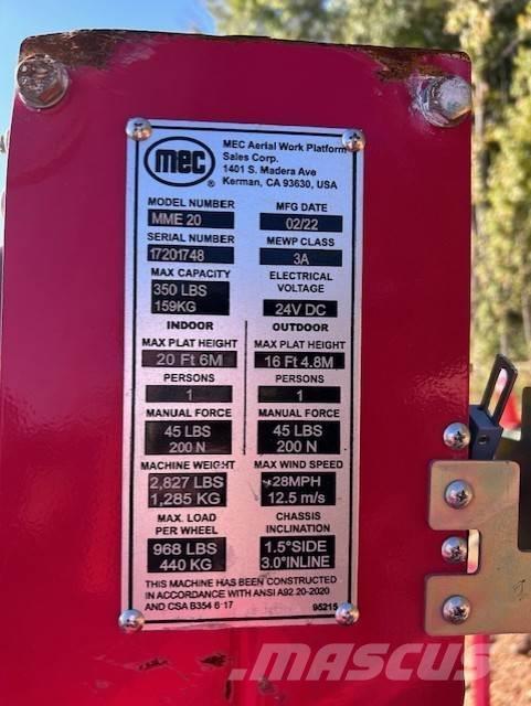 MEC 20 Mast climbing work platforms