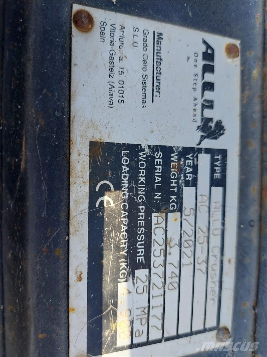 Allu AC 25-37 Građevinarstvo – ostalo