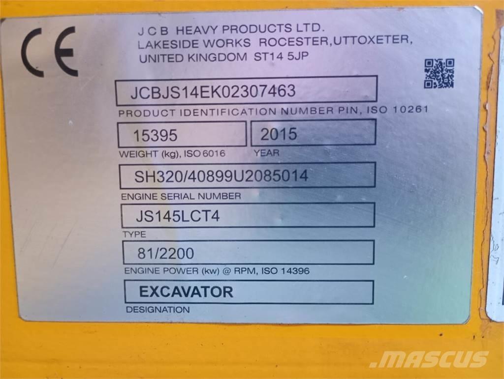 JCB JS 145 Bageri gusjeničari