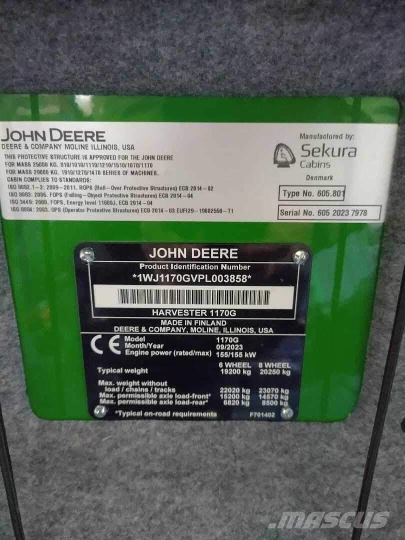 John Deere 1170G Harversteri