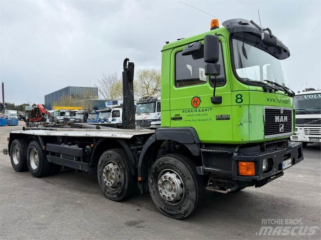 MAN 35.403 8X4 Rol kiper kamioni s kukama za dizanje
