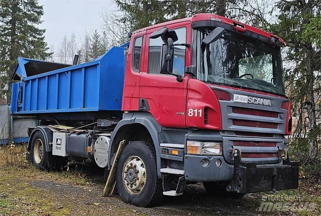 Scania P340 4x4 Rol kiper kamioni s kukama za dizanje
