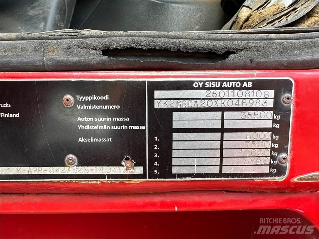 Sisu E14 8x2 Rol kiper kamioni s kukama za dizanje